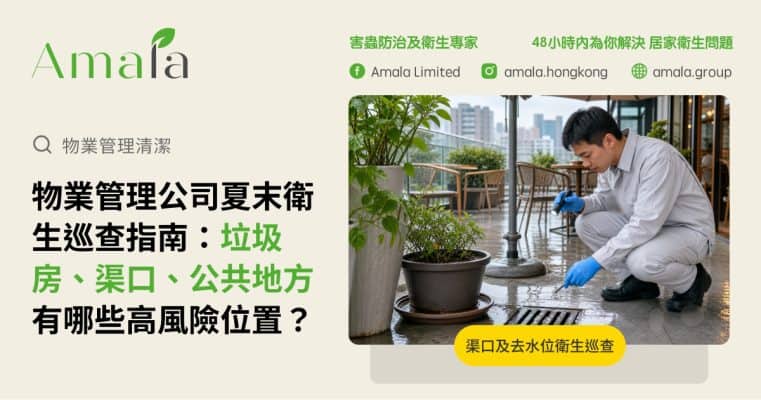 物業管理公司夏末衛生巡查指南：垃圾房、渠口及公共地方高風險位置