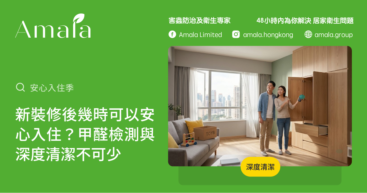 新裝修後安心入住前進行甲醛檢測與深度清潔
