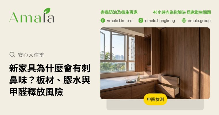 新家具刺鼻味與甲醛釋放風險檢測治理